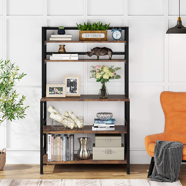 17 Stories Geyer 31.5'' Iron Standard Baker's Rack with Microwave